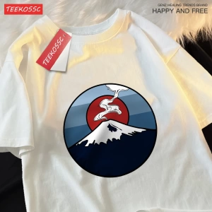 Y2k Vintage Tişört Tee Dağı Fuji patlama sahne