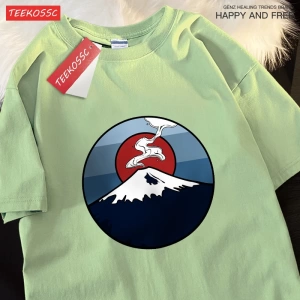 Y2k Vintage Tişört Tee Dağı Fuji patlama sahne