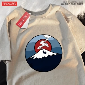 Y2k Vintage Tişört Tee Dağı Fuji patlama sahne