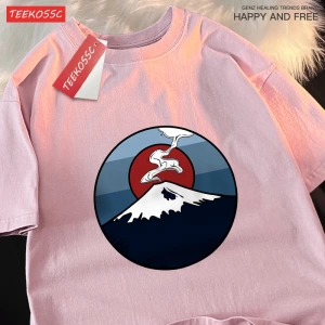 Y2k Vintage Tişört Tee Dağı Fuji patlama sahne