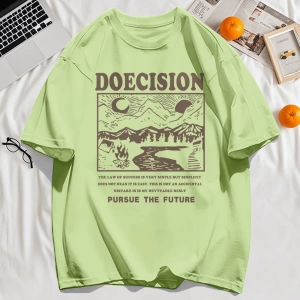 Y2k Vintage Tişört Tee Doecision Pursue Gelecek Baskı