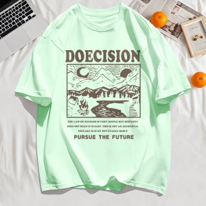 Y2k Vintage Tişört Tee Doecision Pursue Gelecek Baskı