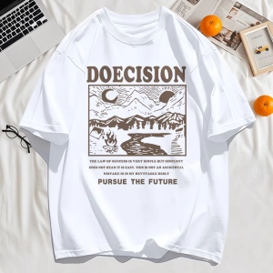 Y2k Vintage Tişört Tee Doecision Pursue Gelecek Baskı