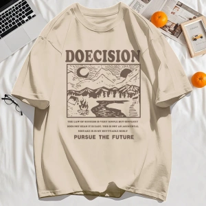 Y2k Vintage Tişört Tee Doecision Pursue Gelecek Baskı