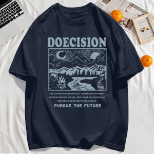 Y2k Vintage Tişört Tee Doecision Pursue Gelecek Baskı