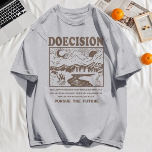 Y2k Vintage Tişört Tee Doecision Pursue Gelecek Baskı