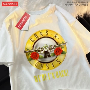 Y2k Vintage Tişört Tee Guns n roses biz geri