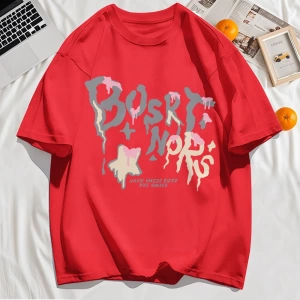 Y2k Vintage Tişört Tee Hash Mektup Bosrt Nqrs Baskı