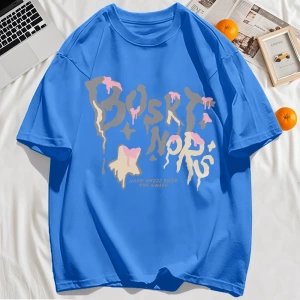 Y2k Vintage Tişört Tee Hash Mektup Bosrt Nqrs Baskı