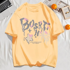 Y2k Vintage Tişört Tee Hash Mektup Bosrt Nqrs Baskı