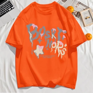 Y2k Vintage Tişört Tee Hash Mektup Bosrt Nqrs Baskı