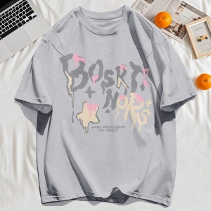 Y2k Vintage Tişört Tee Hash Mektup Bosrt Nqrs Baskı