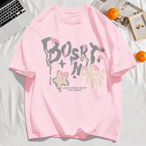 Y2k Vintage Tişört Tee Hash Mektup Bosrt Nqrs Baskı
