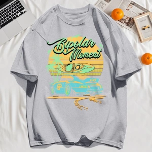 Y2k Vintage Tişört Tee Hindistan cevizi Ağacı Araba Yaratıcı Mektup Baskı