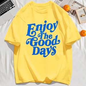 Y2k Vintage Tişört Tee İyi Günlerin Keyfini Çıkarın Mektup Baskı