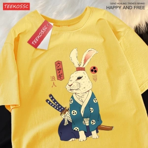 Y2k Vintage Tişört Tee Japon Harajuku gezgin kahramanlar Rabbitt