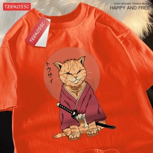 Y2k Vintage Tişört Tee Japon Harajuku skar bıçak kedi