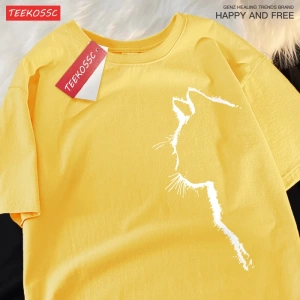 Y2k Vintage Tişört Tee Kedi profil görünüm eğlenceli