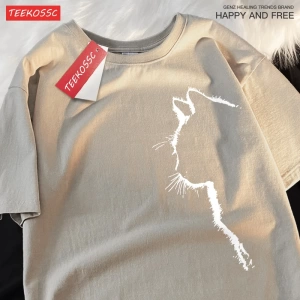 Y2k Vintage Tişört Tee Kedi profil görünüm eğlenceli