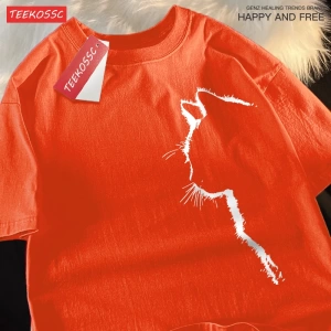 Y2k Vintage Tişört Tee Kedi profil görünüm eğlenceli