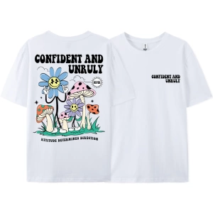 Y2k Vintage Tişört Tee Kendinden emin ve kaba tutum belirler yön