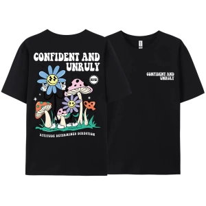 Y2k Vintage Tişört Tee Kendinden emin ve kaba tutum belirler yön