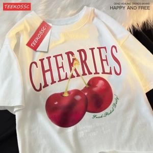 Y2k Vintage Tişört Tee Kiraz moda meyve
