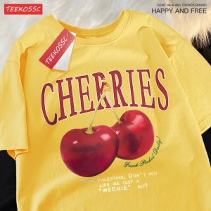 Y2k Vintage Tişört Tee Kiraz moda meyve