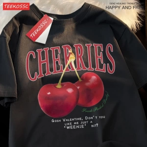 Y2k Vintage Tişört Tee Kiraz moda meyve