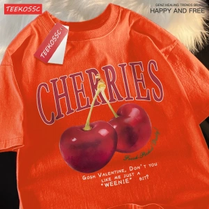 Y2k Vintage Tişört Tee Kiraz moda meyve