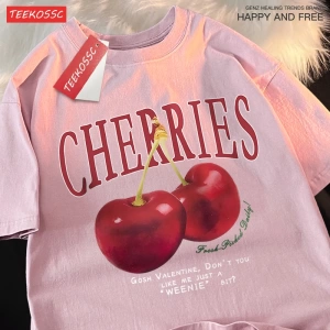 Y2k Vintage Tişört Tee Kiraz moda meyve