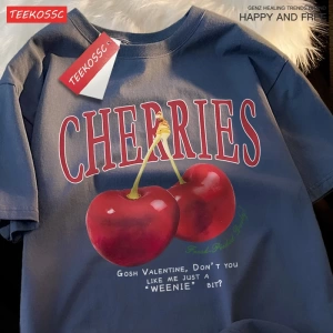 Y2k Vintage Tişört Tee Kiraz moda meyve