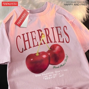 Y2k Vintage Tişört Tee Kiraz moda meyve