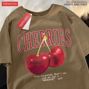 Y2k Vintage Tişört Tee Kiraz moda meyve