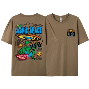 Y2k Vintage Tişört Tee Kozmik uzay Ufo