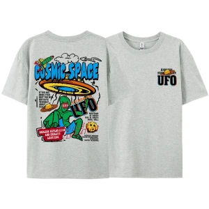 Y2k Vintage Tişört Tee Kozmik uzay Ufo