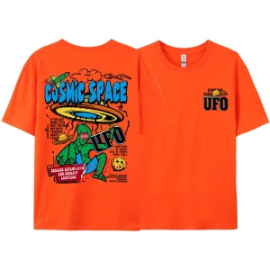 Y2k Vintage Tişört Tee Kozmik uzay Ufo