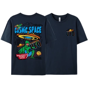 Y2k Vintage Tişört Tee Kozmik uzay Ufo