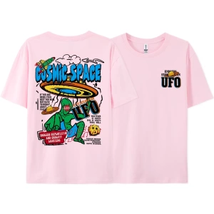 Y2k Vintage Tişört Tee Kozmik uzay Ufo