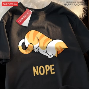 Y2k Vintage Tişört Tee Küçük turuncu kedi başını yay ve reddediyor