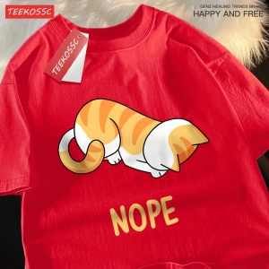 Y2k Vintage Tişört Tee Küçük turuncu kedi başını yay ve reddediyor