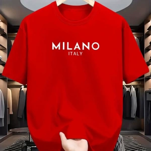 Y2k Vintage Tişört Tee  MILANO İTALYA Mektup