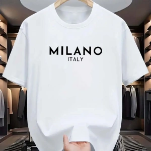 Y2k Vintage Tişört Tee  MILANO İTALYA Mektup