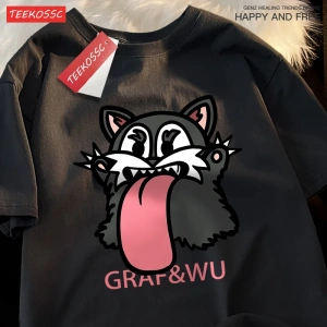 Y2k Vintage Tişört Tee Mischievous siyah fare