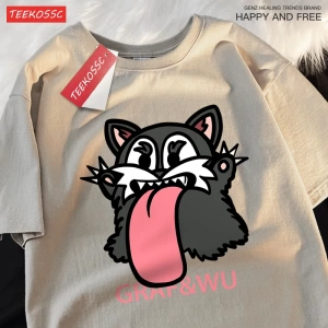 Y2k Vintage Tişört Tee Mischievous siyah fare