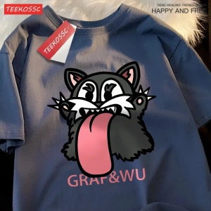 Y2k Vintage Tişört Tee Mischievous siyah fare