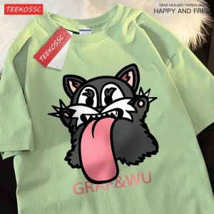 Y2k Vintage Tişört Tee Mischievous siyah fare