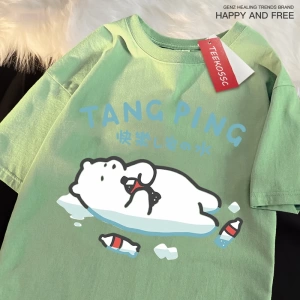 Y2k Vintage Tişört Tee Mutlu sabun su japon tarzı