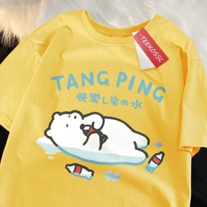 Y2k Vintage Tişört Tee Mutlu sabun su japon tarzı