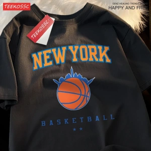 Y2k Vintage Tişört Tee New York basketbol ligi adam